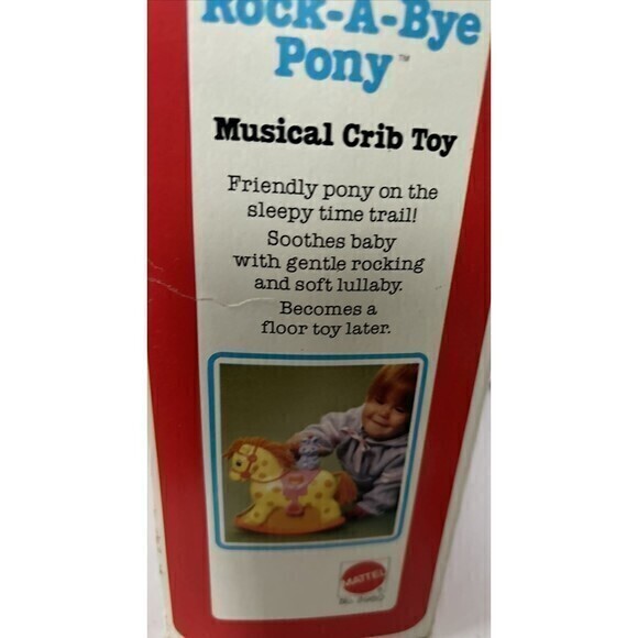 Vintage 1979 Mattel Preschool Rock-A-Bye Pony Musical Crib‎ Toy New - Picture 4 of 5